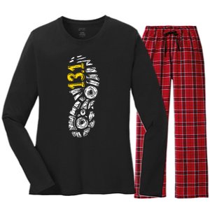 Half Marathon Runner Marathoner Gift 131 Shoe Imprint Women's Long Sleeve Flannel Pajama Set 