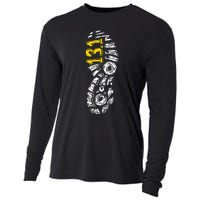 Half Marathon Runner Marathoner Gift 131 Shoe Imprint Cooling Performance Long Sleeve Crew