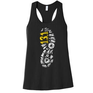 Half Marathon Runner Marathoner Gift 131 Shoe Imprint Women's Racerback Tank