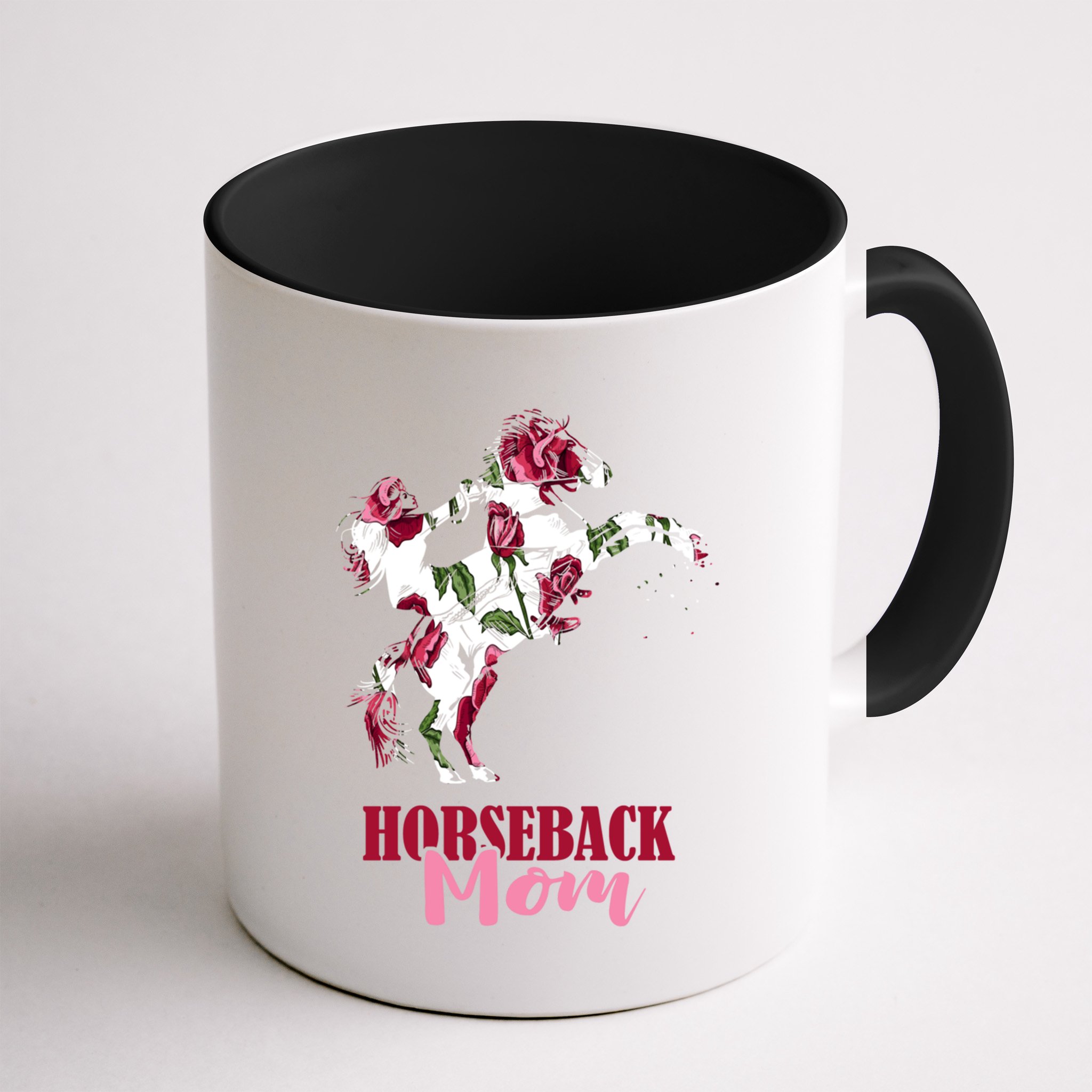 Horseback Mom Rose Horseback Riding Equestrian Rider Great Gift Mug