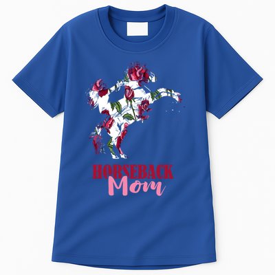 Horseback Mom Rose Horseback Riding Equestrian Rider Great Gift Tall T-Shirt
