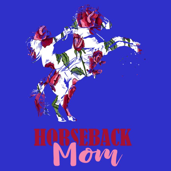 Horseback Mom Rose Horseback Riding Equestrian Rider Great Gift Button