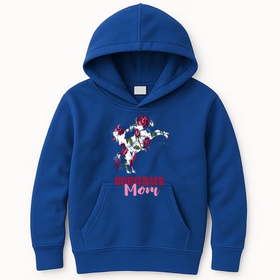 Horseback Mom Rose Horseback Riding Equestrian Rider Great Gift Kids Hoodie