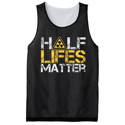 Halflives Matter Radioactive Saying Physics Radioactivity Mesh Reversible Basketball Jersey Tank