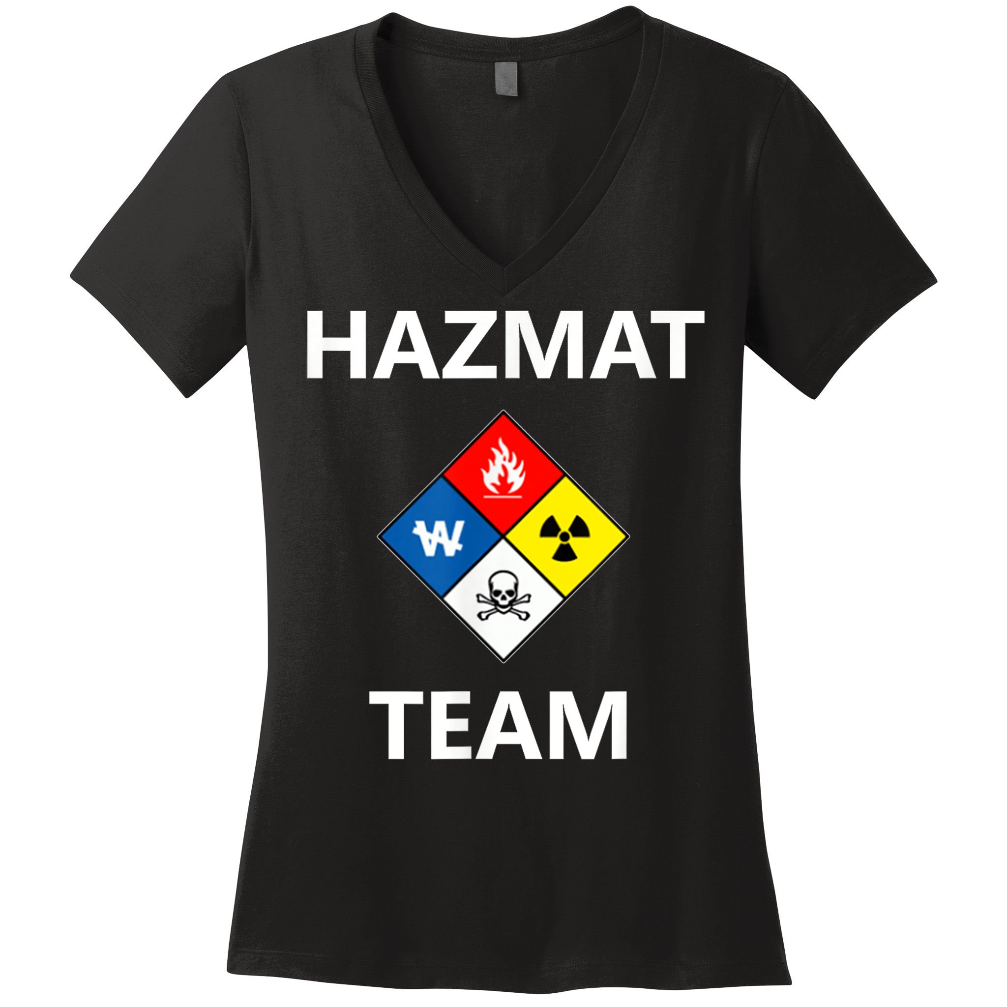 Hazmat Material Response Team Technician Emergency EMS EMT Women's V-Neck T-Shirt