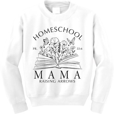 Homeschool Mama Raising Arrows Christian Mother's Day Kids Sweatshirt