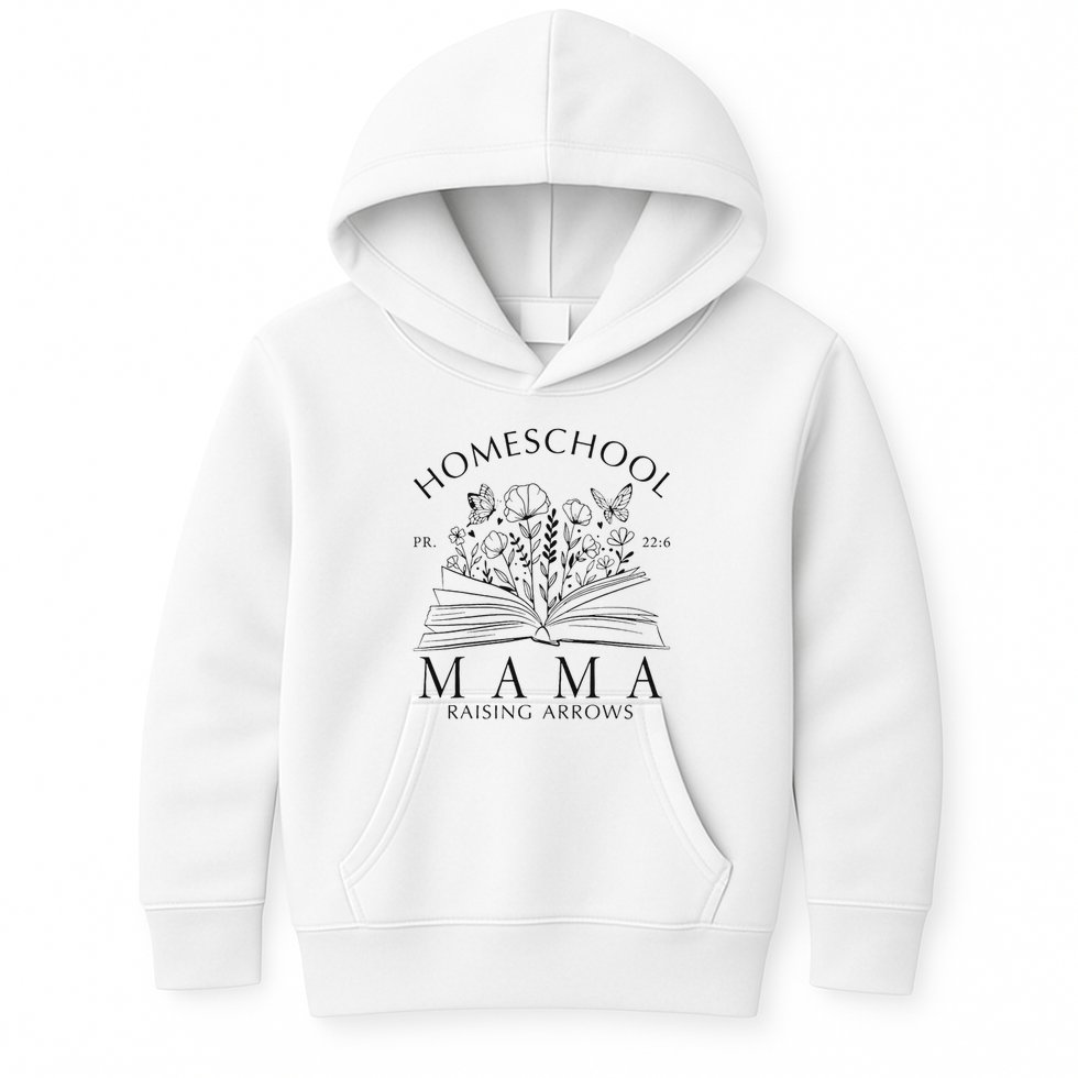 Homeschool Mama Raising Arrows Christian Mother's Day Kids Hoodie