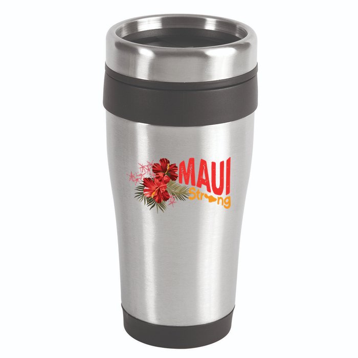 Hibiscus Maui Strong Hawaii Strong Ikaika Maui Strong 16oz Travel Tumbler