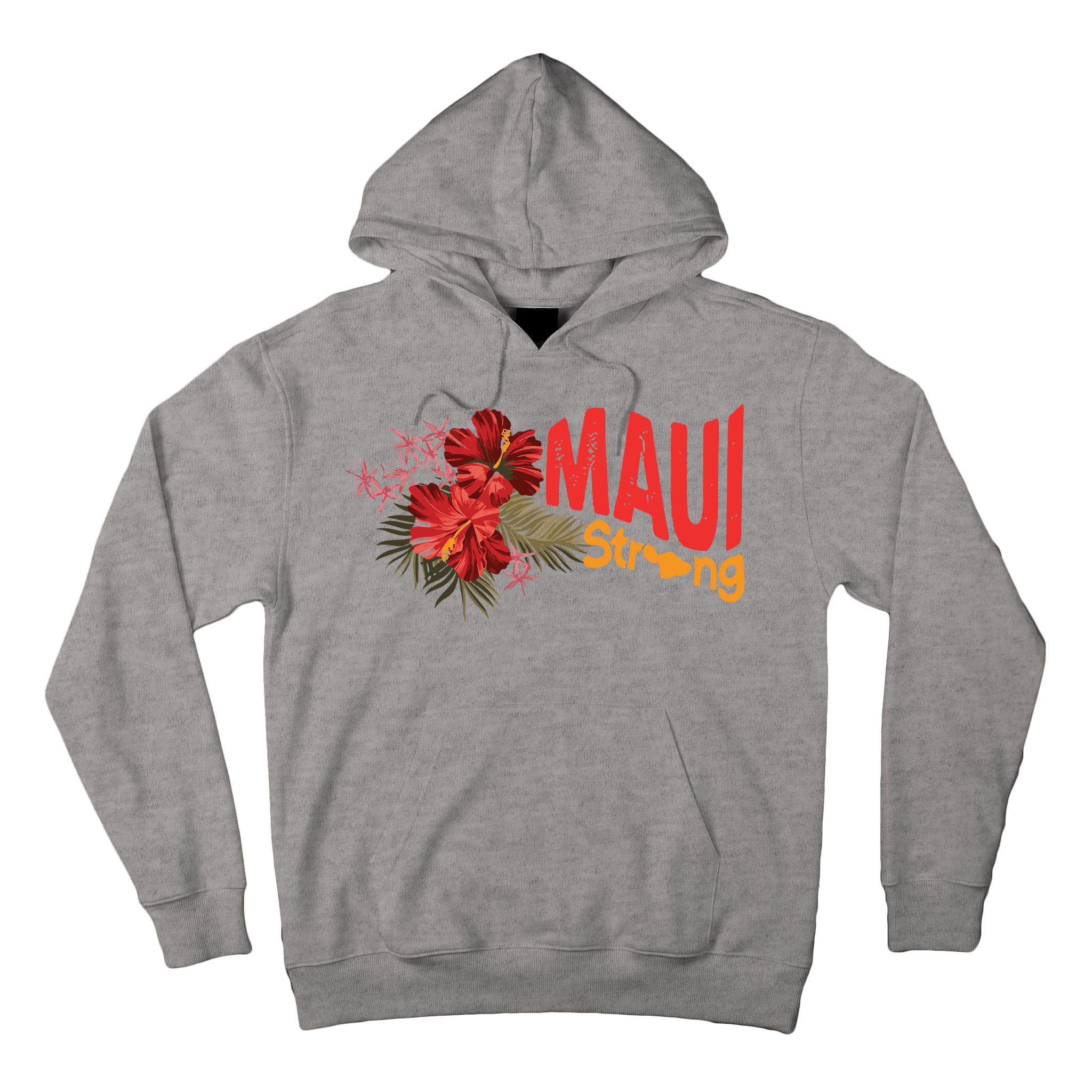 Hibiscus Maui Strong Hawaii Strong Ikaika Maui Strong Tall Hoodie