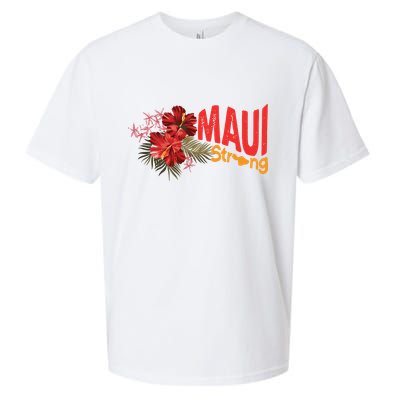 Hibiscus Maui Strong Hawaii Strong Ikaika Maui Strong Sueded Cloud Jersey T-Shirt