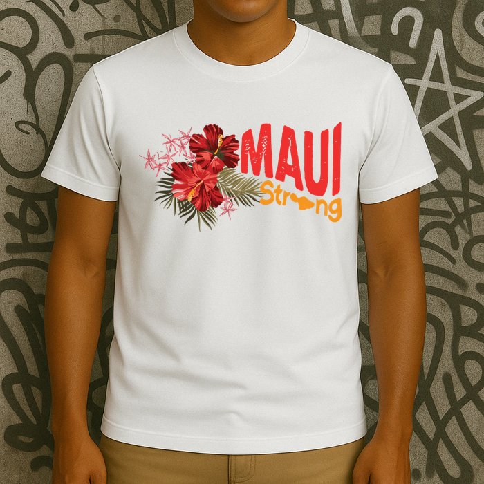 Hibiscus Maui Strong Hawaii Strong Ikaika Maui Strong T-Shirt
