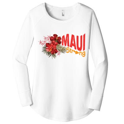 Hibiscus Maui Strong Hawaii Strong Ikaika Maui Strong Women's Perfect Tri Tunic Long Sleeve Shirt