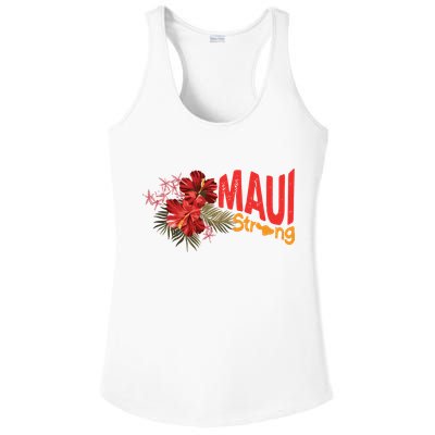 Hibiscus Maui Strong Hawaii Strong Ikaika Maui Strong Ladies PosiCharge Competitor Racerback Tank