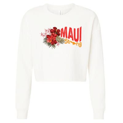 Hibiscus Maui Strong Hawaii Strong Ikaika Maui Strong Cropped Pullover Crew