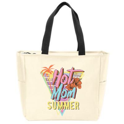 Hot Mom Summer Hawaiian Hibiscus Beach Cute Tropical Zip Tote Bag
