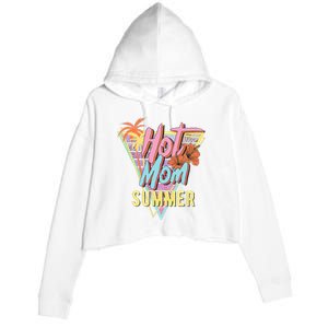 Hot Mom Summer Hawaiian Hibiscus Beach Cute Tropical Crop Fleece Hoodie