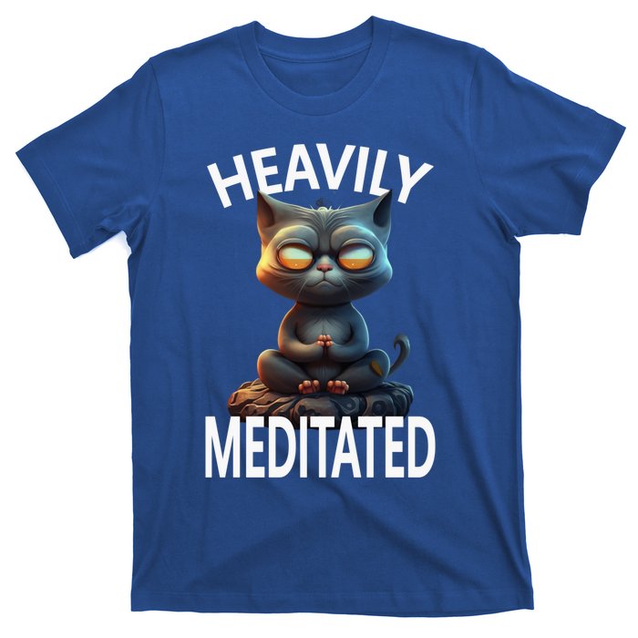 Heavily Meditated Spiritual Zen Cat Namaste Yoga Meditation Gift T-Shirt