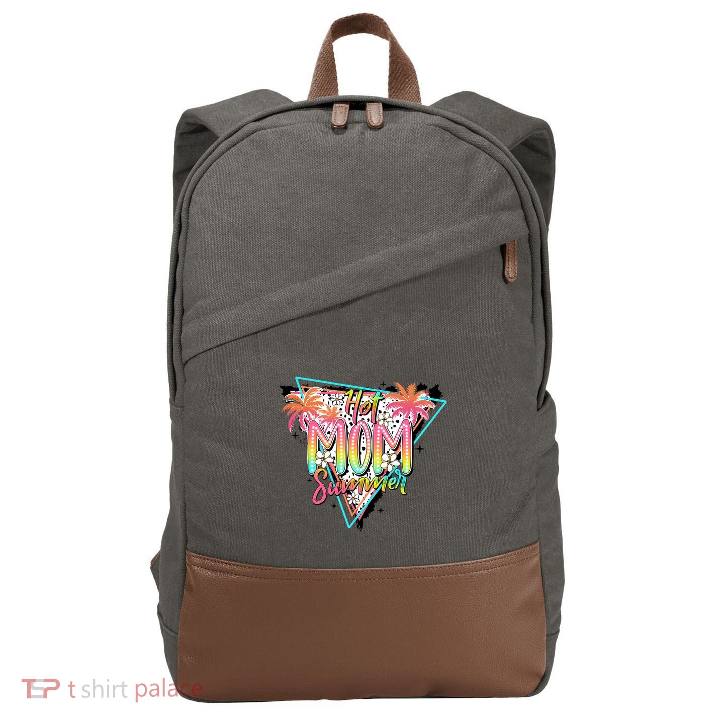 Hot Mom Summer Family Mother Cotton Canvas Backpack