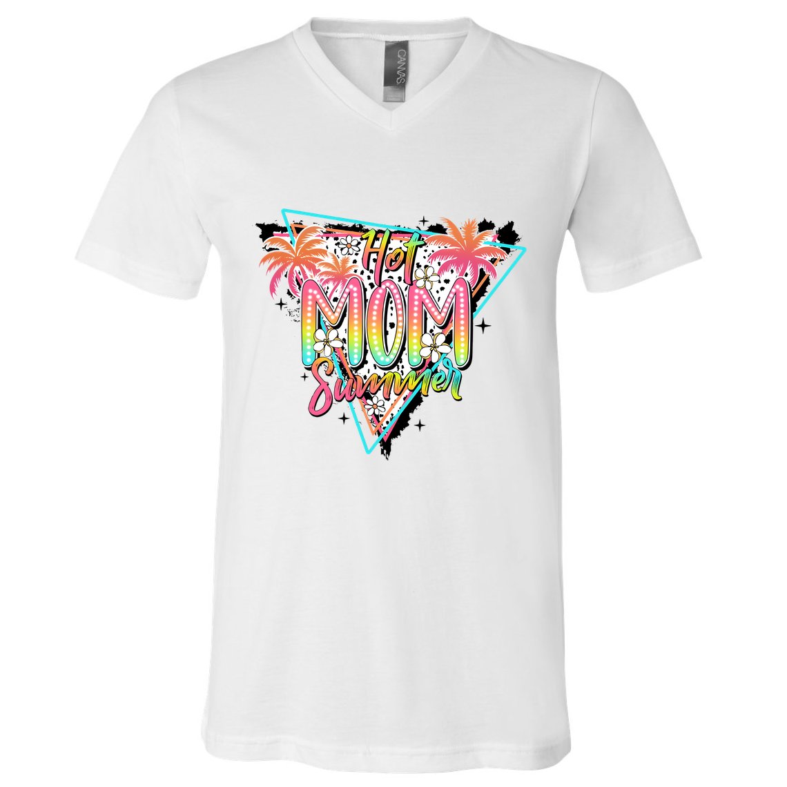 Hot Mom Summer Family Mother V-Neck T-Shirt