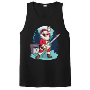 Heavy Metal Santa With Guitar And Sunglasses Christmas Classic PosiCharge Competitor Tank