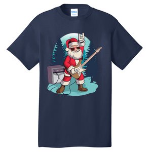 Heavy Metal Santa With Guitar And Sunglasses Christmas Classic Tall T-Shirt