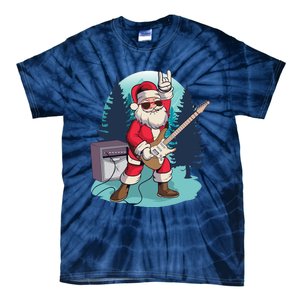 Heavy Metal Santa With Guitar And Sunglasses Christmas Classic Tie-Dye T-Shirt