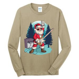 Heavy Metal Santa With Guitar And Sunglasses Christmas Classic Tall Long Sleeve T-Shirt