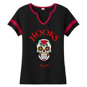 Hooks Mexican Skull Ladies Halftime Notch Neck Tee