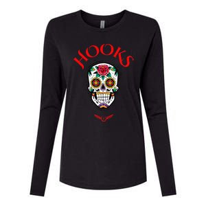 Hooks Mexican Skull Womens Cotton Relaxed Long Sleeve T-Shirt