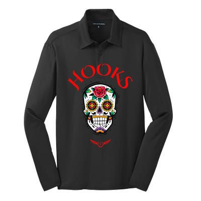 Hooks Mexican Skull Silk Touch Performance Long Sleeve Polo