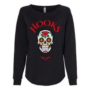 Hooks Mexican Skull Womens California Wash Sweatshirt