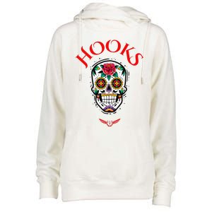 Hooks Mexican Skull Womens Funnel Neck Pullover Hood