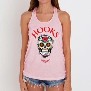 Hooks Mexican Skull Women's Knotted Racerback Tank