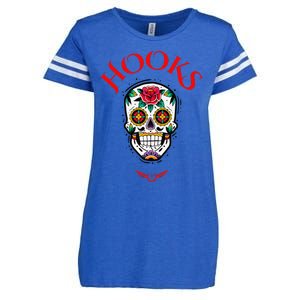 Hooks Mexican Skull Enza Ladies Jersey Football T-Shirt