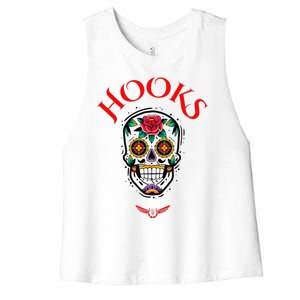 Hooks Mexican Skull Women's Racerback Cropped Tank