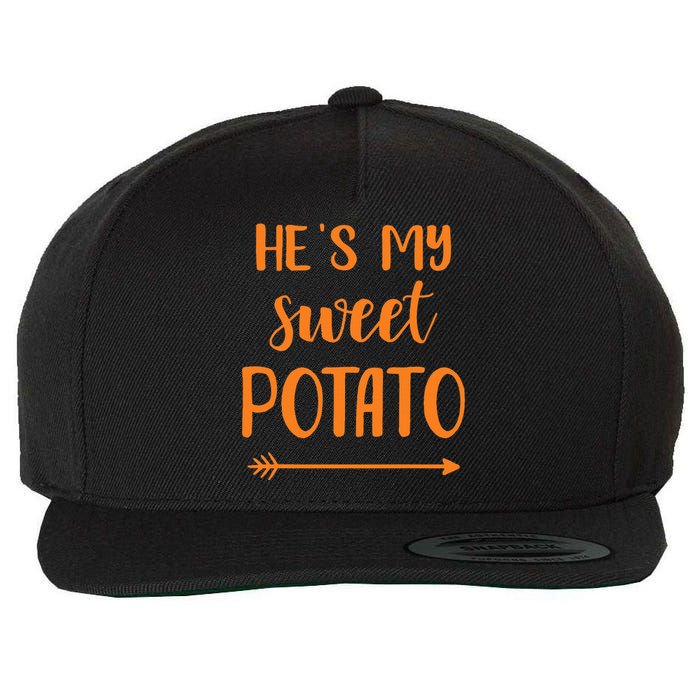 HeS My Sweet Potato For Matching Couple Thanksgiving Wool Snapback Cap