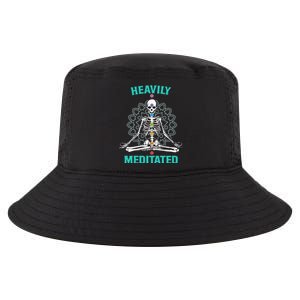 Heavily Meditated Skeleton Funny Yoga Meditation Pun Cool Gift Cool Comfort Performance Bucket Hat