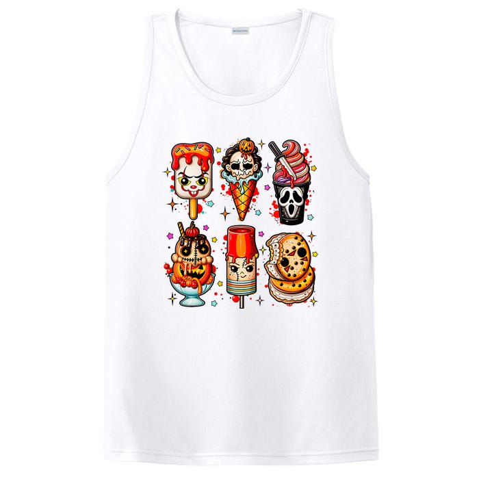 Horror Movie Summer Popsicle Halloween Ice Cream Summerween PosiCharge Competitor Tank