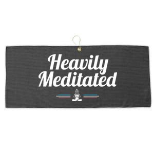 Heavily Meditated Spiritual Yoga Inspired Zen Guru Gift Large Microfiber Waffle Golf Towel