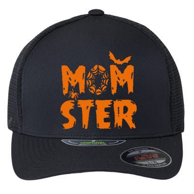 Halloween Momster Spider Bat Casual Mom Ster Flexfit Unipanel Trucker Cap