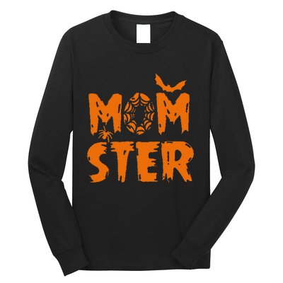 Halloween Momster Spider Bat Casual Mom Ster Long Sleeve Shirt