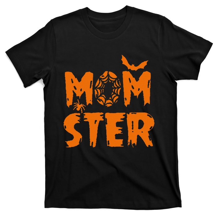 Halloween Momster Spider Bat Casual Mom Ster T-Shirt