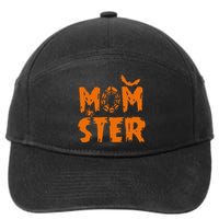 Halloween Momster Spider Bat Casual Mom Ster 7-Panel Snapback Hat