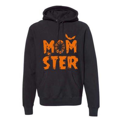 Halloween Momster Spider Bat Casual Mom Ster Premium Hoodie