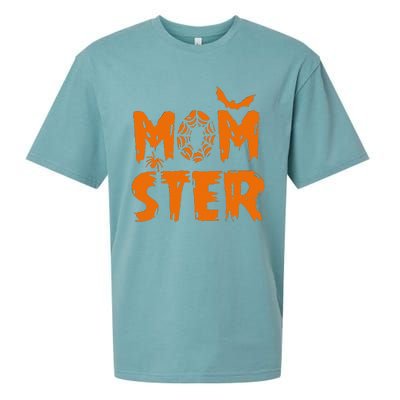 Halloween Momster Spider Bat Casual Mom Ster Sueded Cloud Jersey T-Shirt