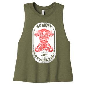 Heavily Meditated Spiritual Yoga Great Gift Women's Racerback Cropped Tank