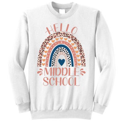 Hello Middle School Teacher Back To School Sweatshirt