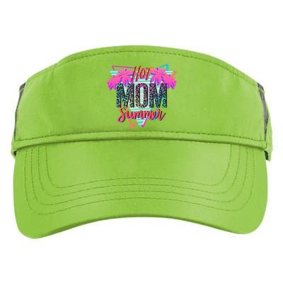 Hot Mom Summer Palms Tree Vintage Leopard Hot Mom Summer Adult Drive Performance Visor