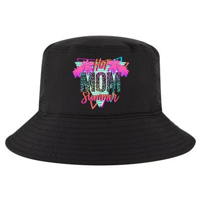 Hot Mom Summer Palms Tree Vintage Leopard Hot Mom Summer Cool Comfort Performance Bucket Hat