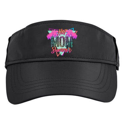 Hot Mom Summer Palms Tree Vintage Leopard Hot Mom Summer Adult Drive Performance Visor